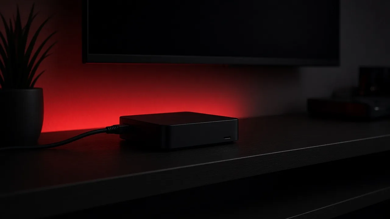 Box unter dem Fernseher